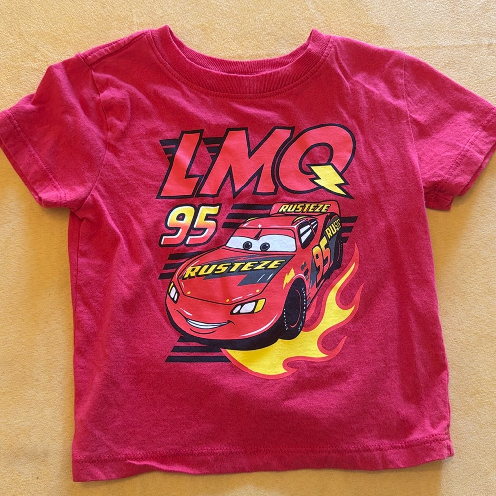 Toddler Disney Cars T-shirt Red 2T 100% cotton